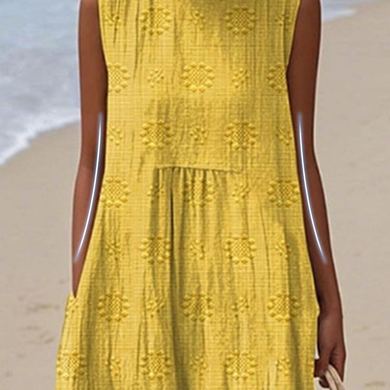 Ženska ležerna obleka brez rokavov-SI