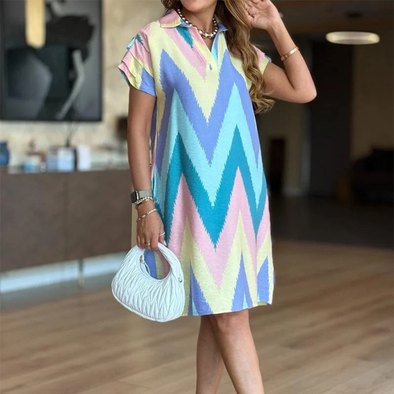 Όμορφα γυναικεία φορέματα με τυπωμένα σχέδια και άνετη εφαρμογή-GR