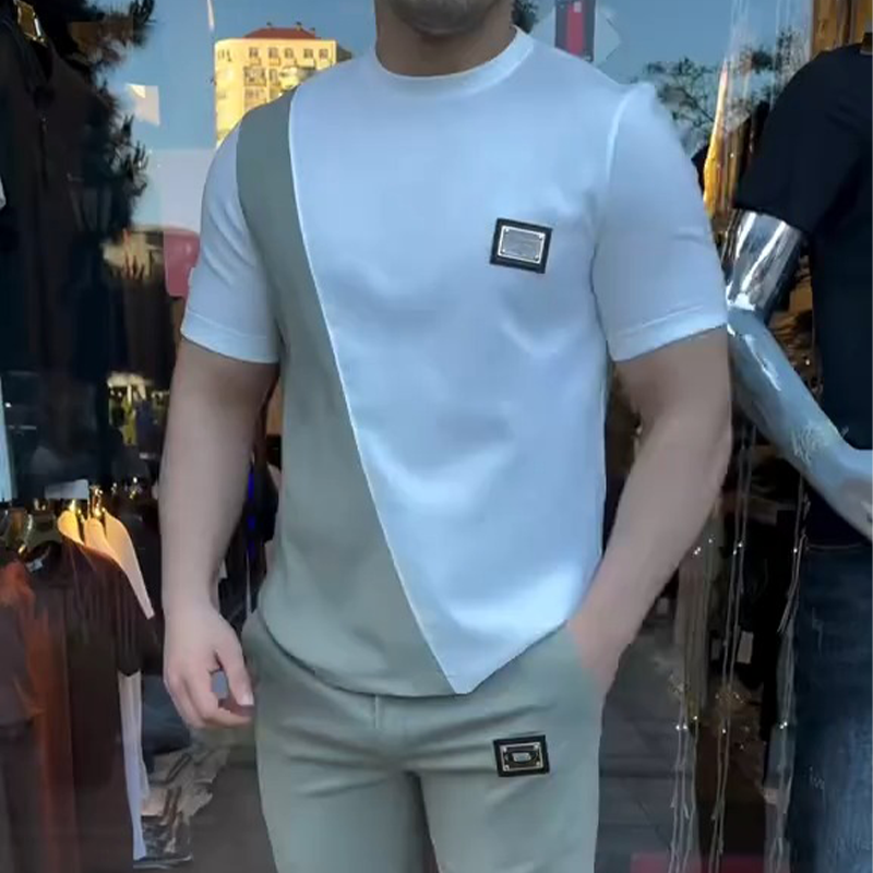 🔥 Τάσεις αυτού του καλοκαιριού! 💁‍♀️ Ανδρικό σετ από μπλούζα και παντελόνι για την καθημερινότητα-GR