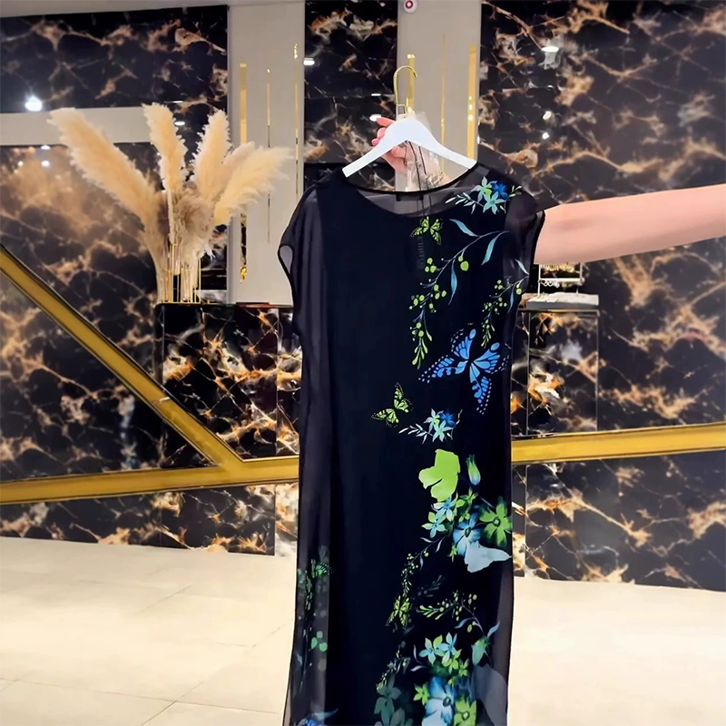 👗Elegantiškos gėlėtos tiulio suknelės moterims🌸-LT