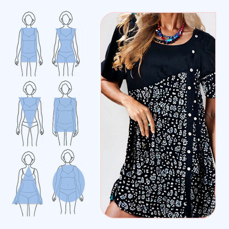 Γυναικεία vintage τυπωμένα βαμβακερά φορέματα-GR