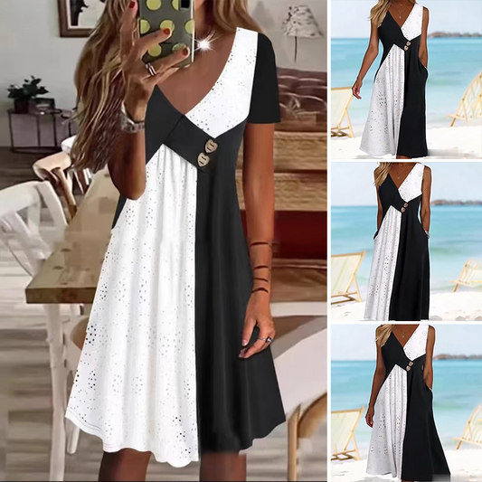 👗 Elegantiški moteriški drabužiai, modernus lopų raštas - LT