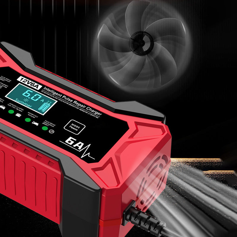 🔥 Έξυπνος φορτιστής μπαταρίας για αυτοκίνητο και μοτοσικλέτα - 220V - Πρίζα EU 🚗⚡-GR