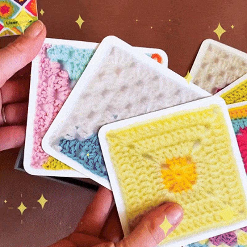🧶✨Παιχνίδι με κάρτες Granny Square Crochet – 50 σχέδια για συνδυασμό και κατασκευή-GR