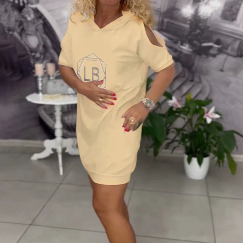 Φούτερ oversized με τύπωμα γραμμάτων-GR