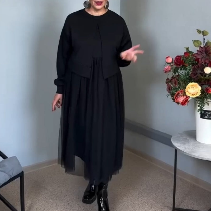 Φόρεμα με μακριά μανίκια για γυναίκες-GR