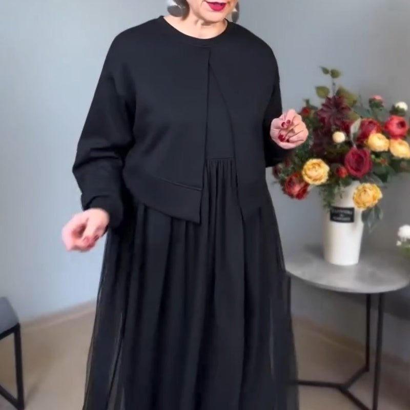 Φόρεμα με μακριά μανίκια για γυναίκες-GR