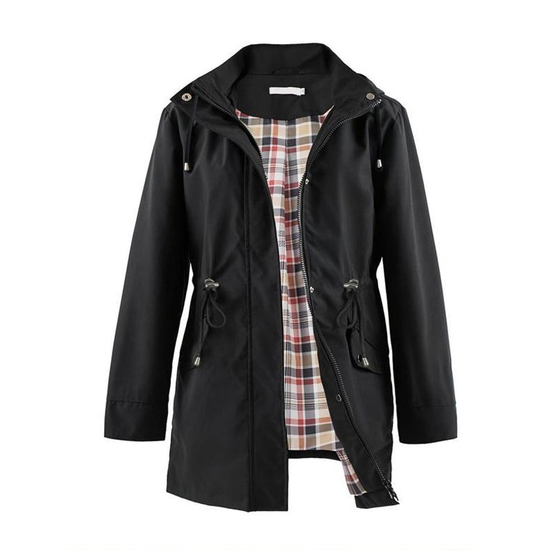 🧥50% έκπτωση🌧️💧 Απλό, αδιάβροχο και αντιανεμικό μπουφάν, αντιανεμικό μπουφάν με κουκούλα🍃-GR