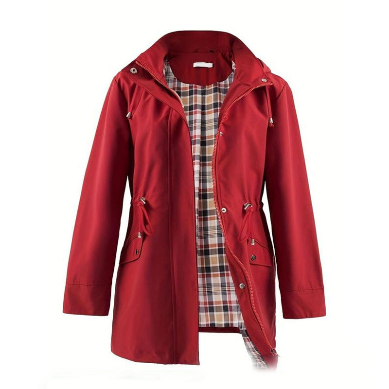 🧥50% έκπτωση🌧️💧 Απλό, αδιάβροχο και αντιανεμικό μπουφάν, αντιανεμικό μπουφάν με κουκούλα🍃-GR