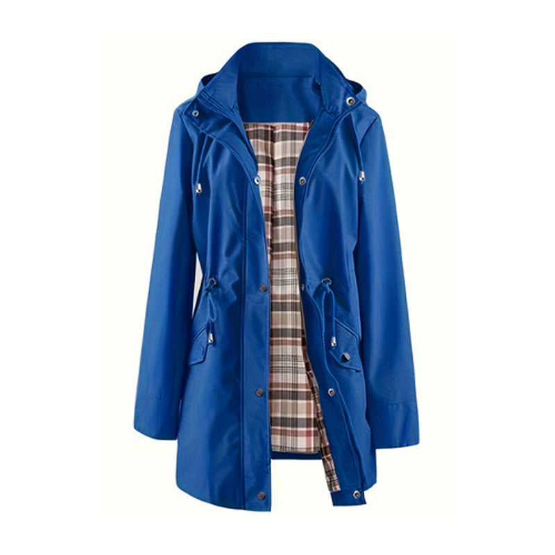 🧥50% έκπτωση🌧️💧 Απλό, αδιάβροχο και αντιανεμικό μπουφάν, αντιανεμικό μπουφάν με κουκούλα🍃-GR