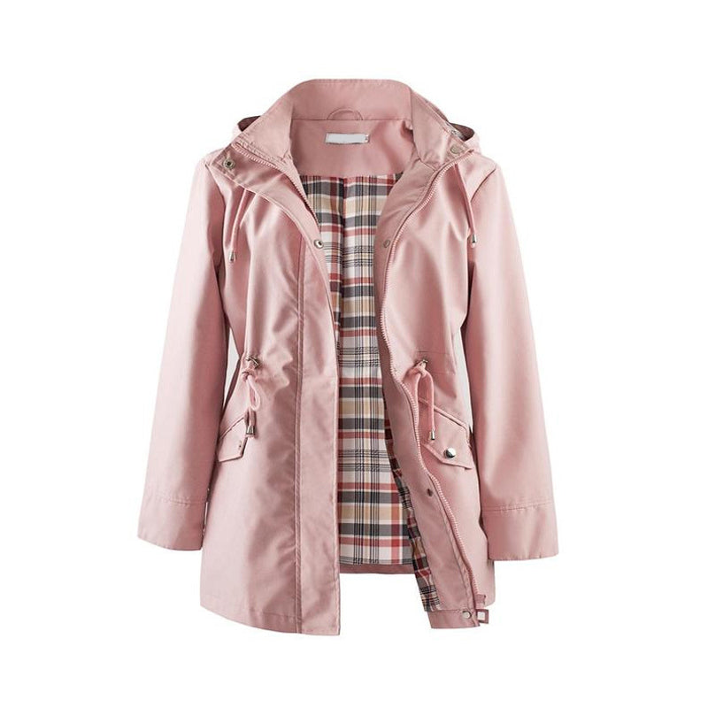 🧥50% έκπτωση🌧️💧 Απλό, αδιάβροχο και αντιανεμικό μπουφάν, αντιανεμικό μπουφάν με κουκούλα🍃-GR