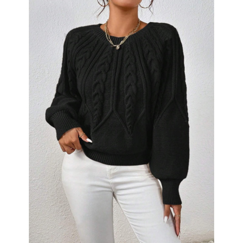 【S-2XL】✨Γυναικεία Μπλούζα με Πλεκτό Μακρυμάνικο και Casual Χρώμα-GR