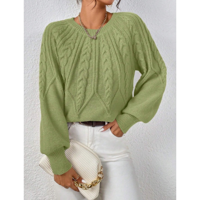 【S-2XL】✨Γυναικεία Μπλούζα με Πλεκτό Μακρυμάνικο και Casual Χρώμα-GR