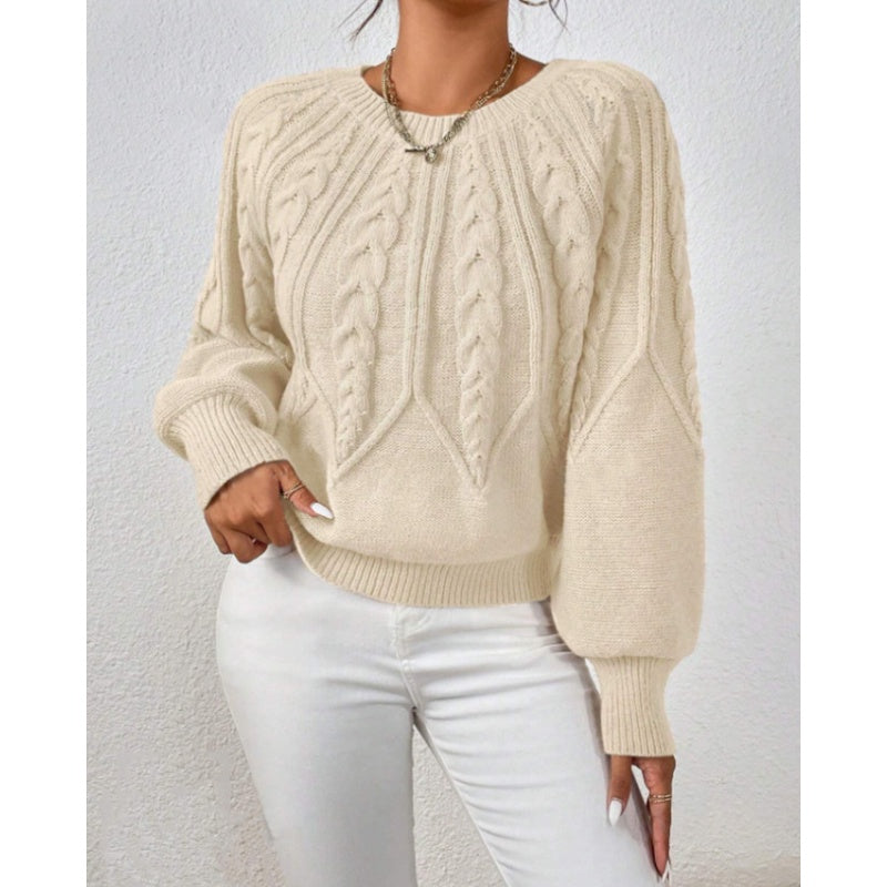 【S-2XL】✨Γυναικεία Μπλούζα με Πλεκτό Μακρυμάνικο και Casual Χρώμα-GR