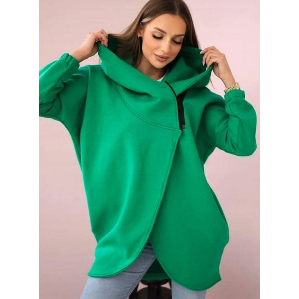 😍 (S-4XL) 🌼 Γυναικείο oversized χοντρό φούτερ με κουκούλα-GR