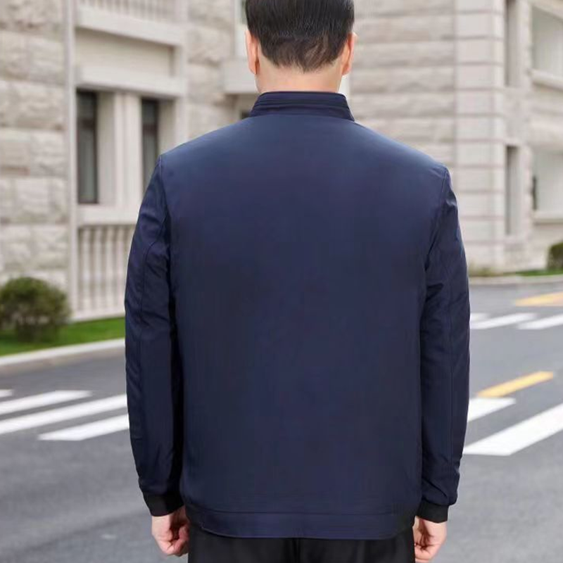 Μονόχρωμο ανδρικό ζεστό μπουφάν με φερμουάρ -💪Αντιρυτιδικό, αντιανεμικό, βρόχο και χιόνι!-GR