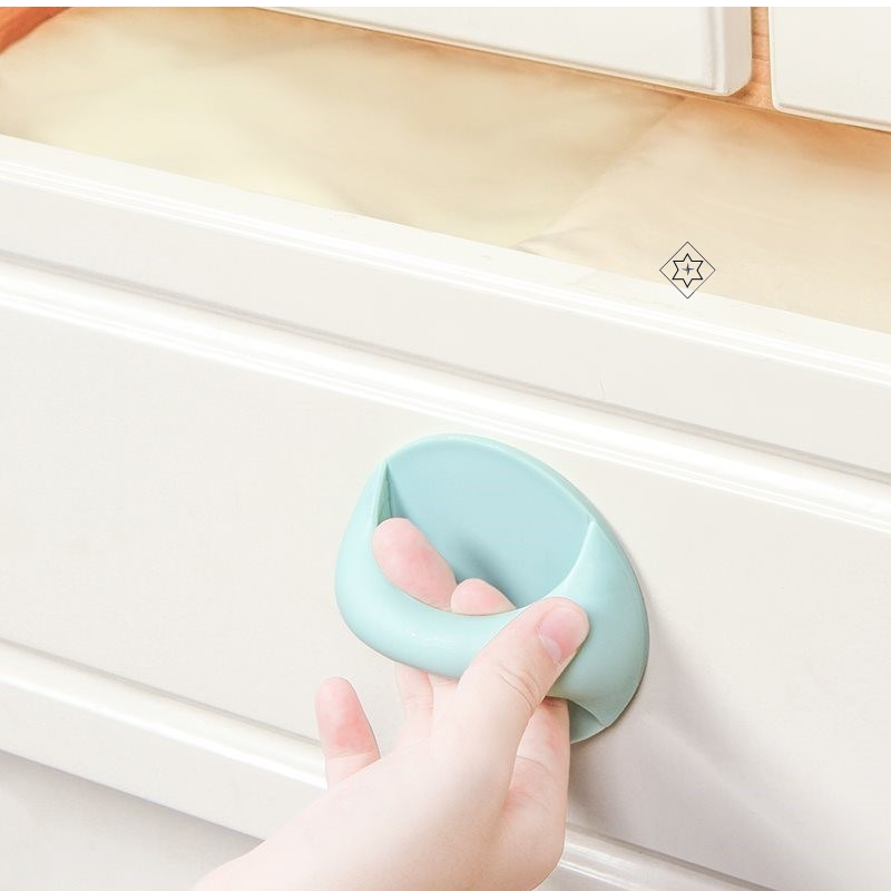 🏠Ανθεκτικές, αυτοκόλλητες, στρογγυλές λαβές πόρτας❤️-GR