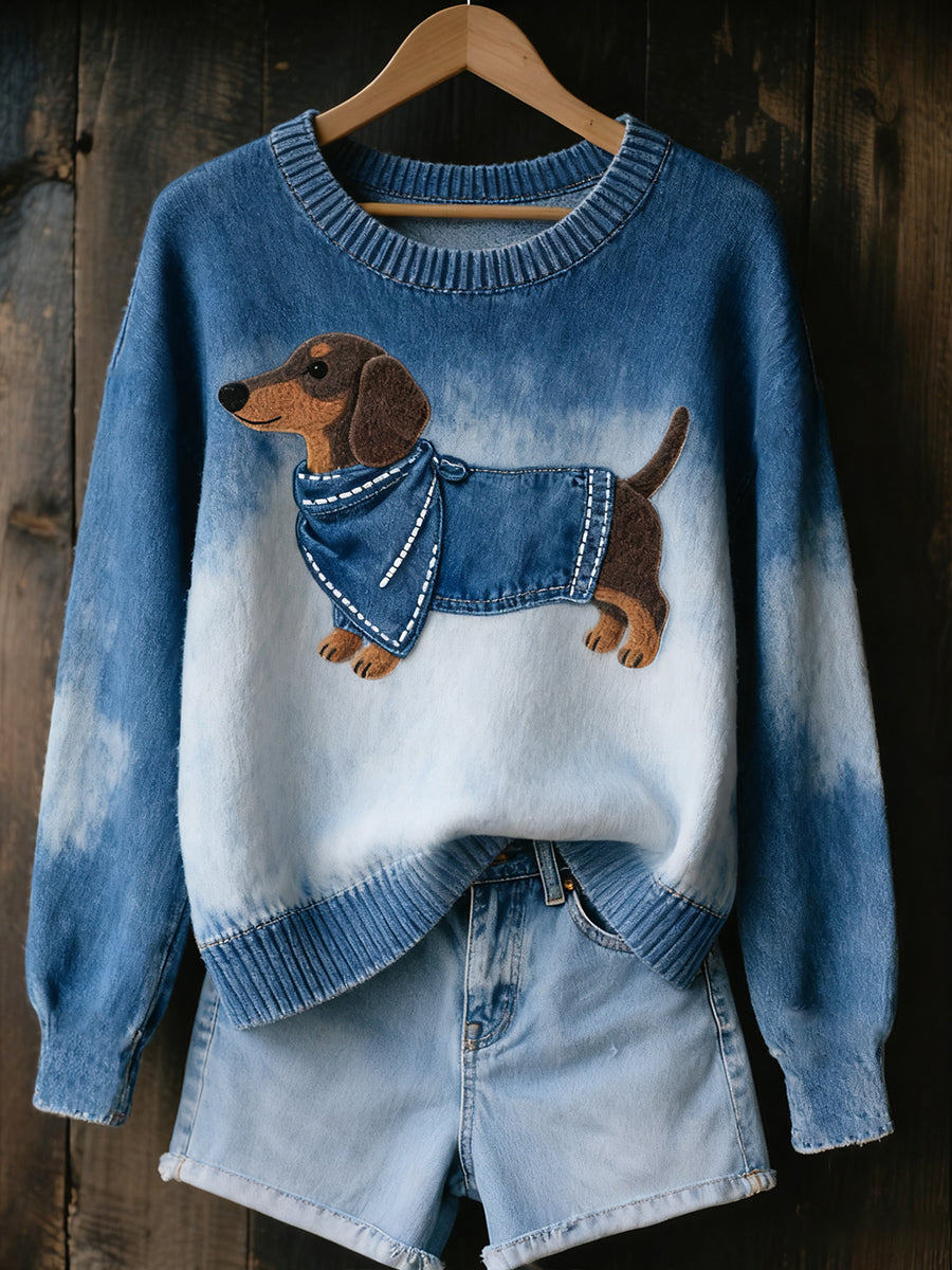 Γυναικείο Vintage Art Animal Print Cozy Knitted Πουλόβερ-GR