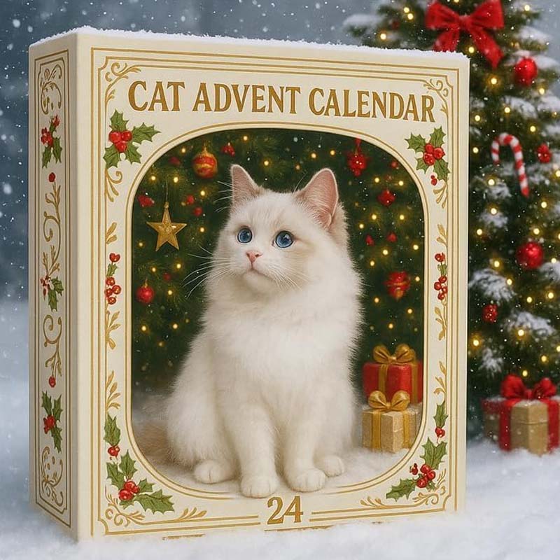 【🎁Božična ponudba🎄】Adventni koledar za ljubitelje mačk za leto 2026-SI