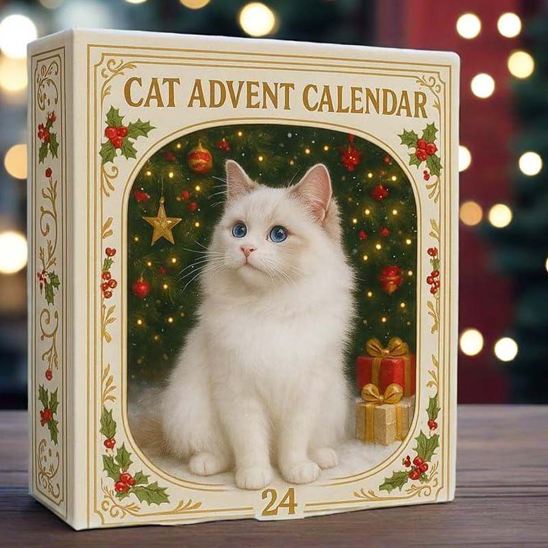 【🎁Božična ponudba🎄】Adventni koledar za ljubitelje mačk za leto 2026-SI