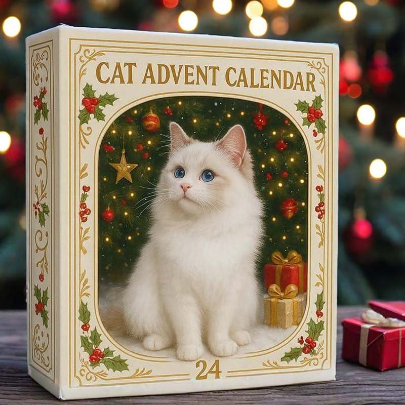 【🎁Božična ponudba🎄】Adventni koledar za ljubitelje mačk za leto 2026-SI