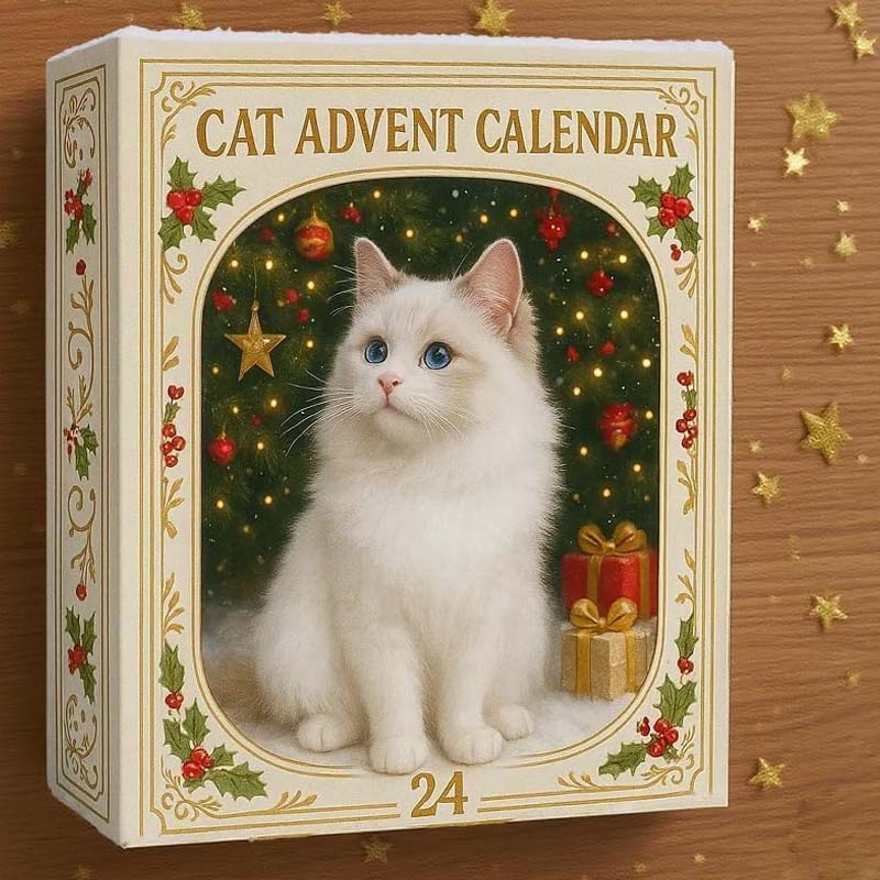 【🎁Božična ponudba🎄】Adventni koledar za ljubitelje mačk za leto 2026-SI