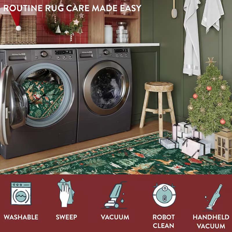 Ένα απαλό, αντιολισθητικό χριστουγεννιάτικο χαλί για διακόσμηση σπιτιού-GR