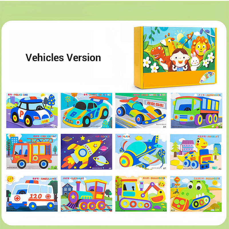 🧩🎨Φτιάξτε μόνοι σας 3D αυτοκόλλητα από EVA για παιδιά🎁-GR