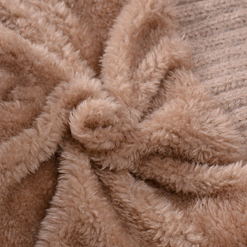 🔥Νέα προσφορά – κομψό, χοντρό πλεκτό χειμωνιάτικο καπέλο – με ζεστή μάσκα προσώπου και κασκόλ-GR