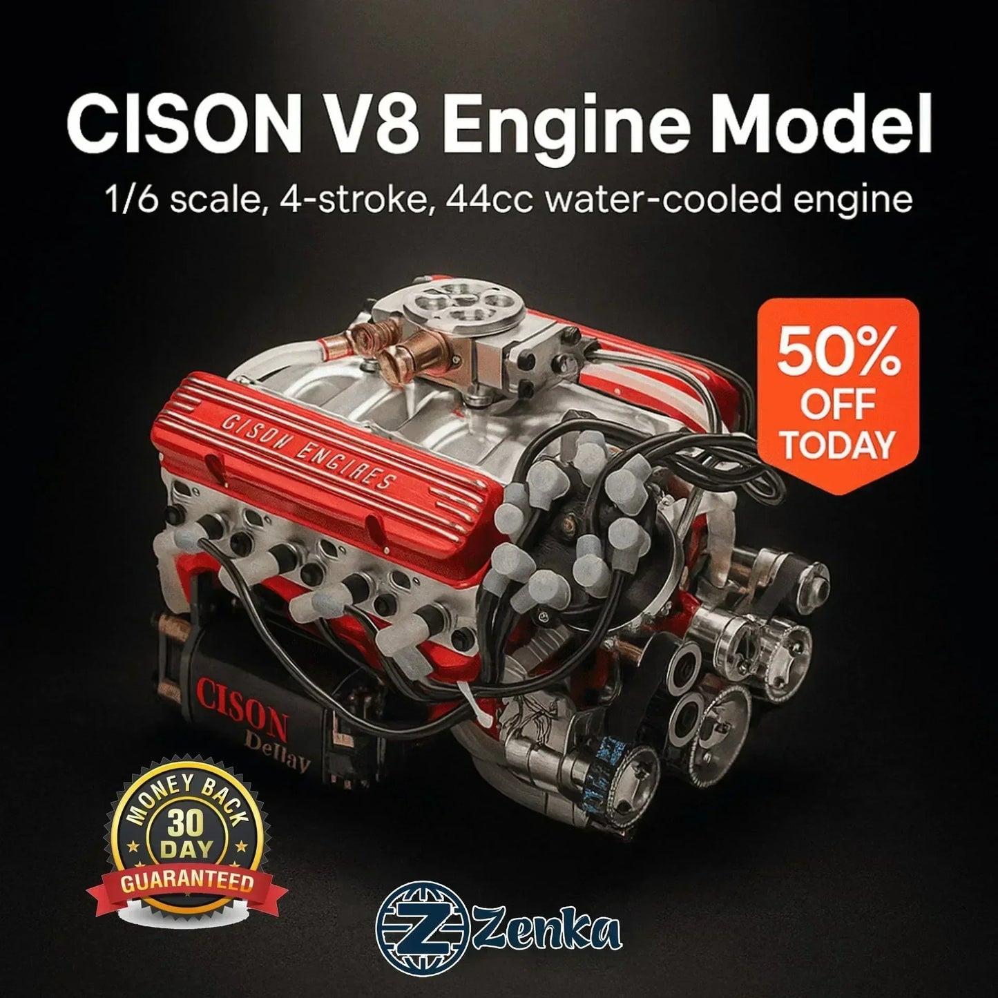 Model bencinskega motorja CISON V8 OHV za samosestavljanje-SI