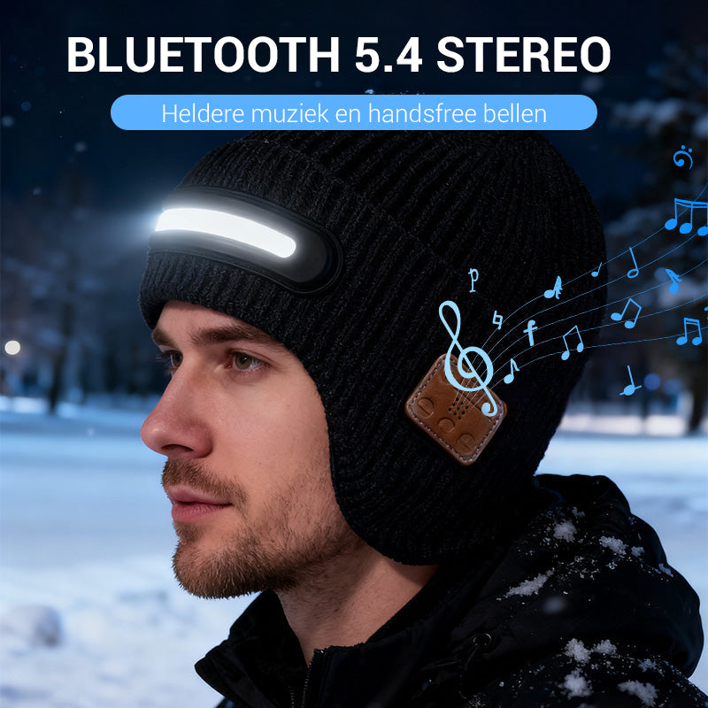 Επαναφορτιζόμενο σκούφο LED με Bluetooth-GR