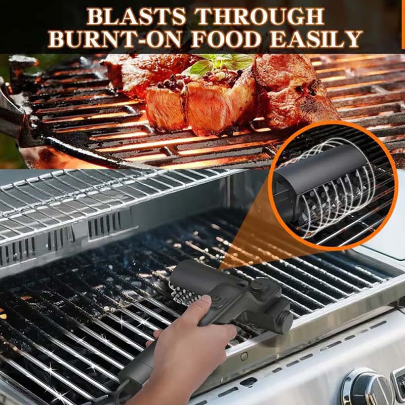 🧼 Akumulatorska električna krtača za čiščenje žara 🔥🍖 | Zmogljiva vrtljiva glava, 3 hitrosti – polnilna, vodoodporna zasnova ⚡-SL