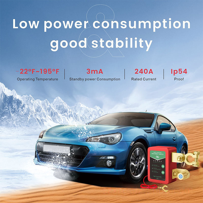 🚗⚡Odklopno stikalo za avtomobilski akumulator 12V/24V z daljinskim upravljalnikom🔋-GR