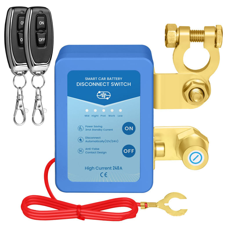 🚗⚡Odklopno stikalo za avtomobilski akumulator 12V/24V z daljinskim upravljalnikom🔋-GR