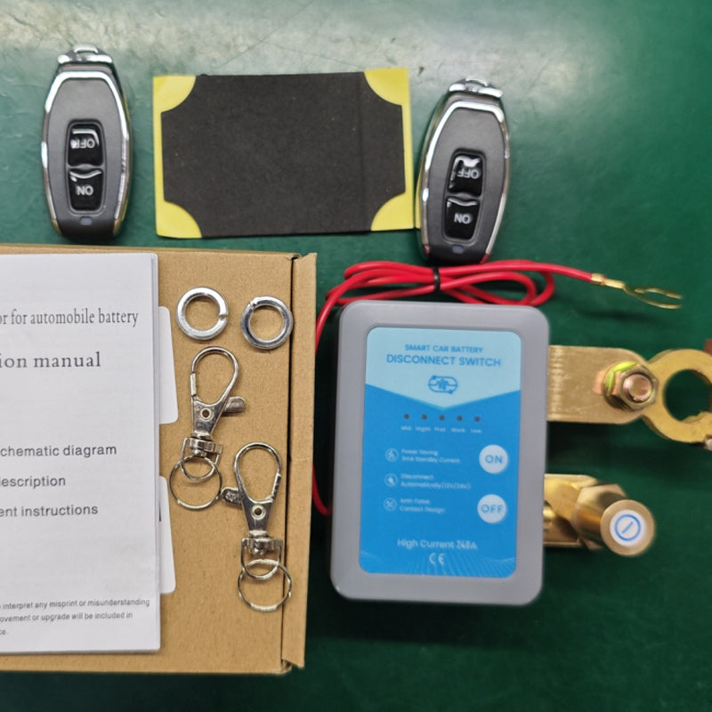 🚗⚡Odklopno stikalo za avtomobilski akumulator 12V/24V z daljinskim upravljalnikom🔋-GR