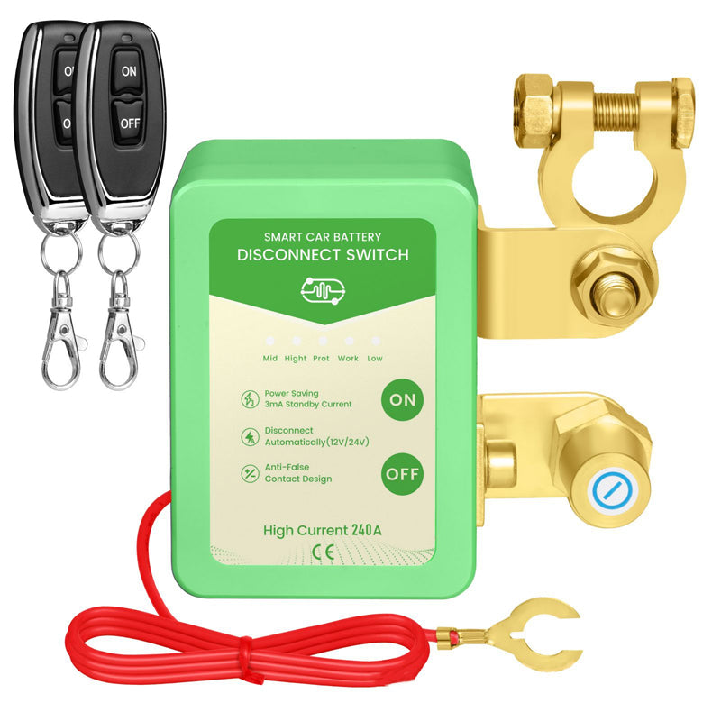 🚗⚡Odklopno stikalo za avtomobilski akumulator 12V/24V z daljinskim upravljalnikom🔋-GR