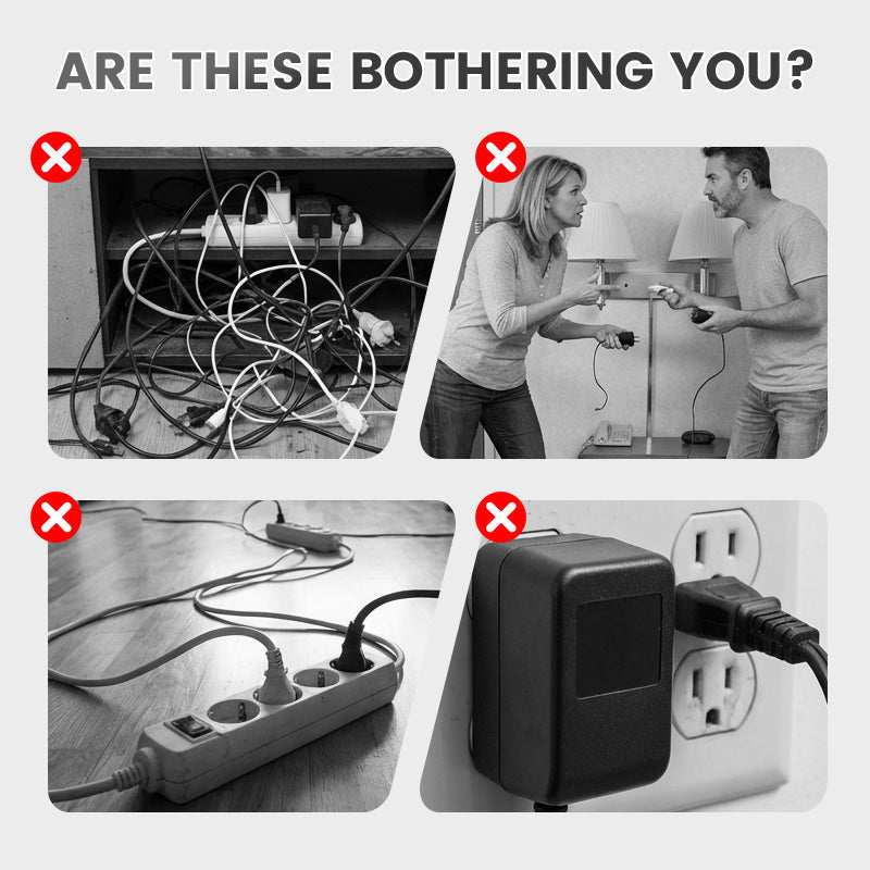 🔌⚡Pametni napajalni kabel z USB vrati (EU vtič)-SI