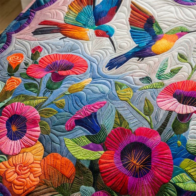 🌼 Άνετη και απαλή φανελένια κουβέρτα με λουλουδάτο μοτίβο 🛋️💐-GR