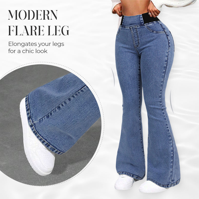 👖 Γυναικεία ψηλόμεση τζιν φούστα σε γραμμή Α-EL