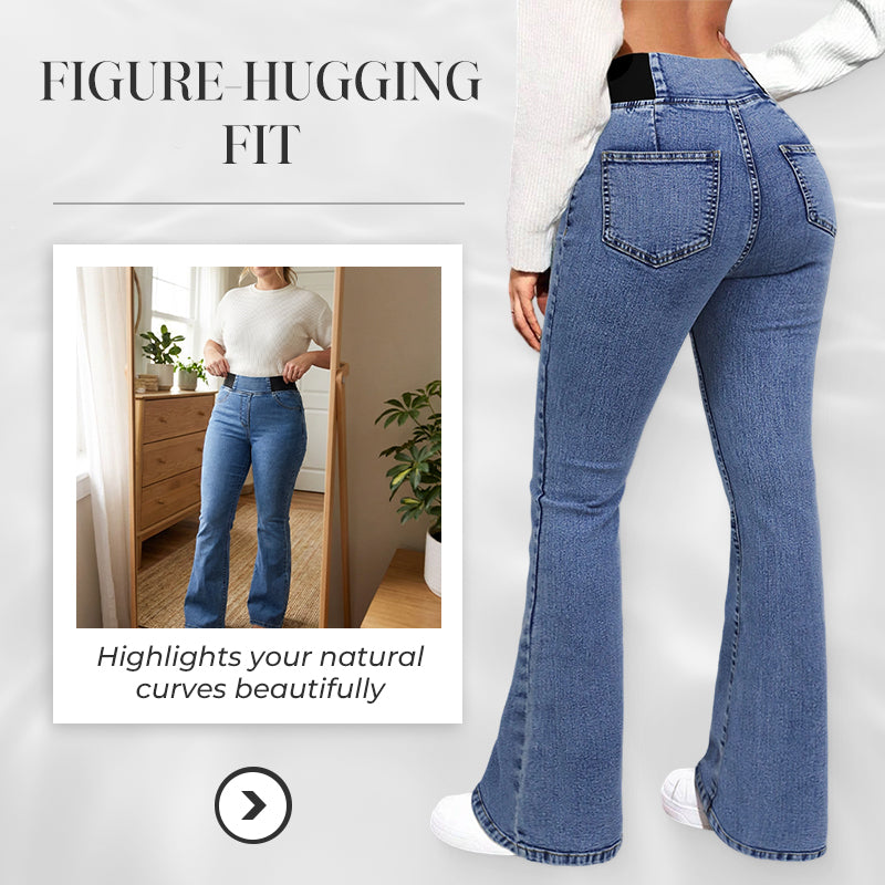 👖 Γυναικεία ψηλόμεση τζιν φούστα σε γραμμή Α-EL