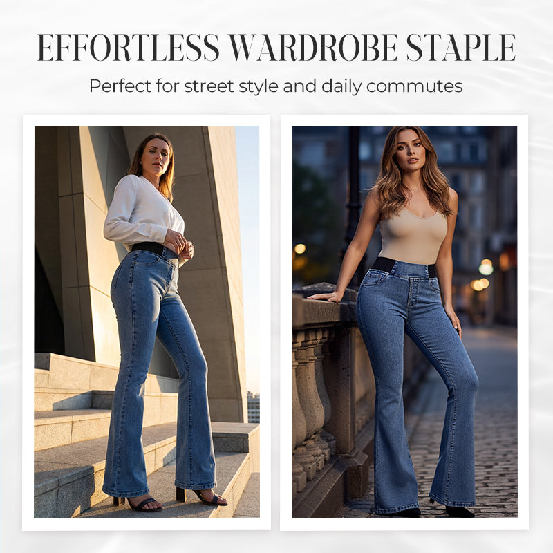 👖 Γυναικεία ψηλόμεση τζιν φούστα σε γραμμή Α-EL