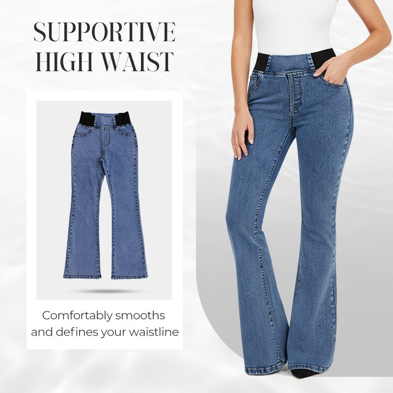 👖 Γυναικεία ψηλόμεση τζιν φούστα σε γραμμή Α-EL