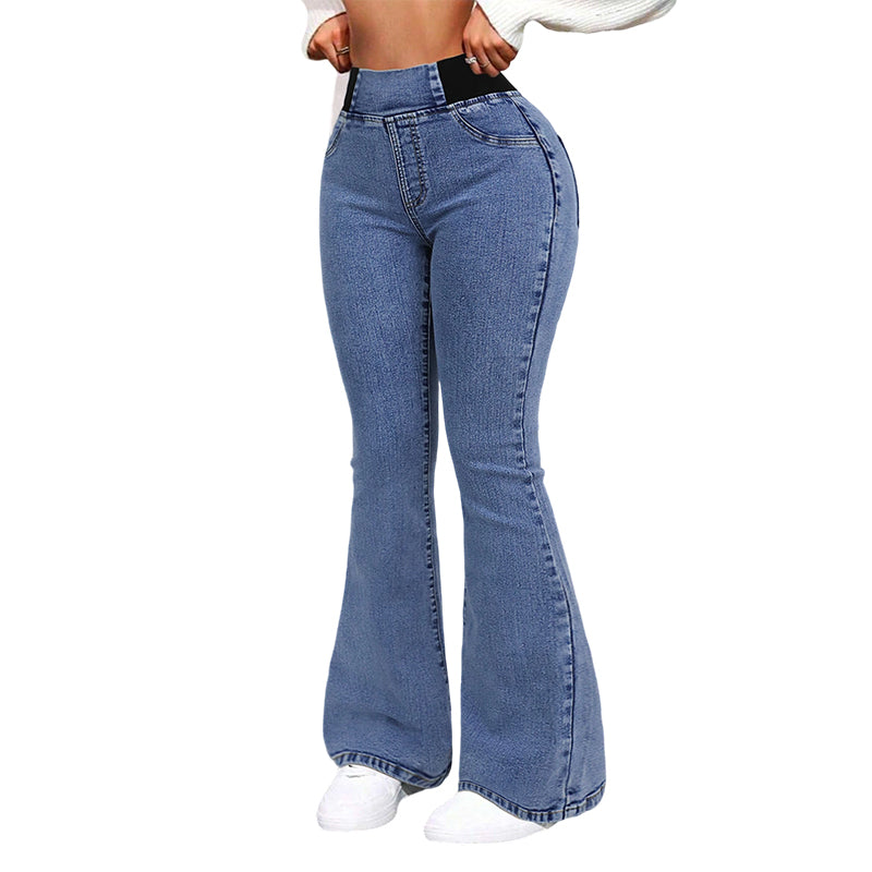 👖 Γυναικεία ψηλόμεση τζιν φούστα σε γραμμή Α-EL