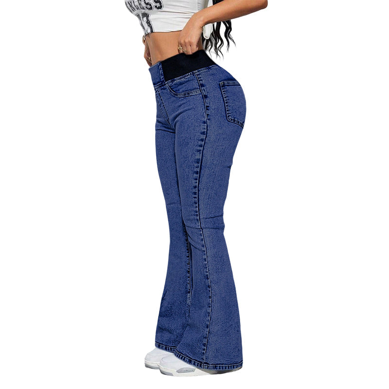 👖 Γυναικεία ψηλόμεση τζιν φούστα σε γραμμή Α-EL
