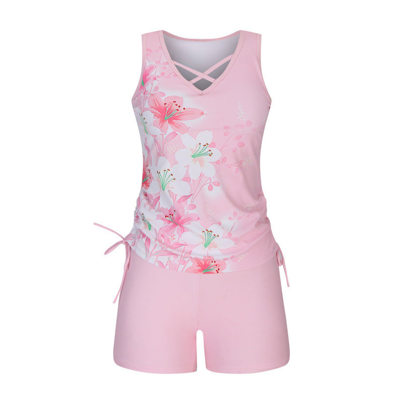 👙S-3XL🏖️Γυναικείο μαγιό tankini δύο τεμαχίων με σχέδιο-GR