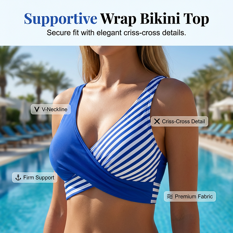 👙 Έγχρωμο μπικίνι S-3XL: κομψό και διαμορφωτικό μαγιό δύο τεμαχίων 🌊-GR