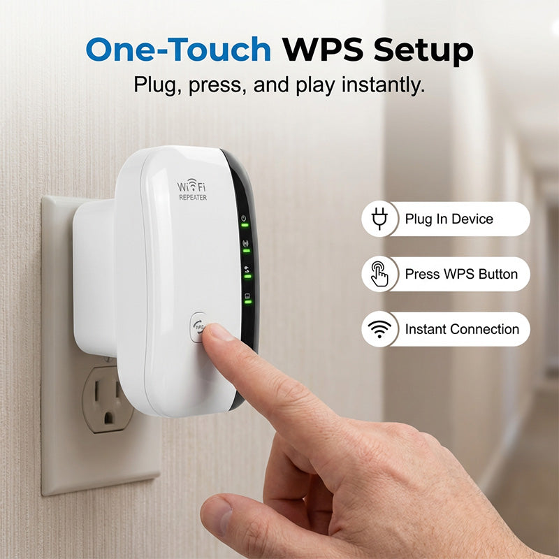 Επαναλήπτης και ενισχυτής σήματος Wi-Fi 300 Mbps-EL
